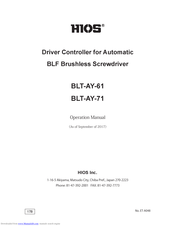HIOS BLT-AY-71 Operation Manual