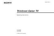 Sony KV29T80 Operating Instructions Manual