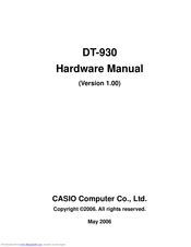 Casio DT-930 Series Hardware Manual