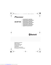 Pioneer as-bt100 Operating Instructions Manual