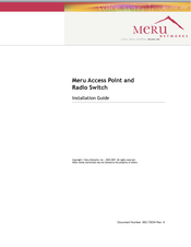 Meru Networks RS4000 Installation Manual