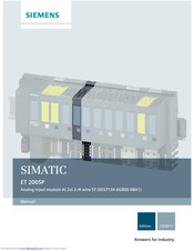 Siemens SIMATIC ET 200SP Manual