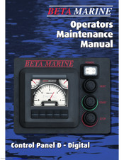 Beta Marine D Panel Operator's  Maintenance Manual