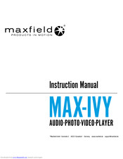 Maxfield MAX-IVY Instruction Manual