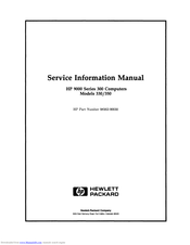 HP DESKJET 350 Service Information Manual