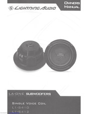Lighting Audio L1-S412 Owner's Manual