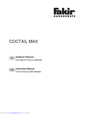 Fakir COCTAIL MAX Instruction Manual