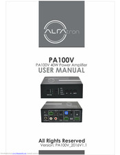 ALFAtron PA100V User Manual