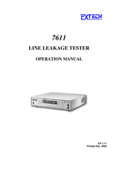 Extech Electronics 7611 Operation Manual