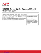 Silicon Laboratories QSG102 Quick Start Manual