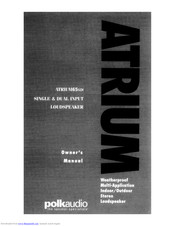 Polk Audio Atrium 65SDI Owner's Manual