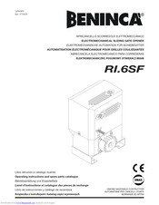 Beninca RI.6SF Operating Instructions And Spare Parts Catalogue