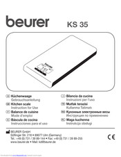 Beurer KS 35 Instructions For Use Manual