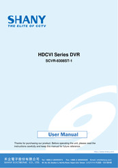 SHANY SCVR-8308ST-1 User Manual