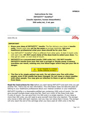 Lilly Entuzity KwikPen Instructions For Use Manual
