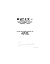 Teknor Industrial Computers TEK993 Technical Reference Manual