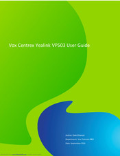 Yealink VP503 User Manual
