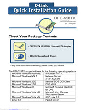 D-Link DFE-528TX Quick Installation Manual