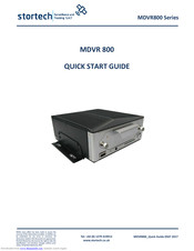 Stortech MDVR 800 series Quick Start Manual