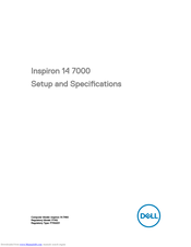 Dell Inspiron 14 700 Setup And Specifications