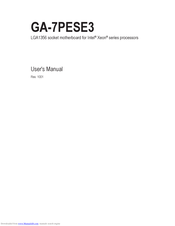 GIGA-BYTE TECHNOLOGY GA-7PESE3 User Manual