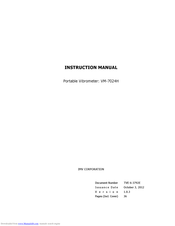 IMV CORPORATION VM-7024H Instruction Manual