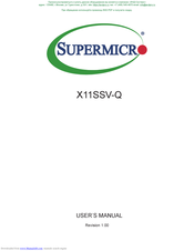 Supermicro X11SSV-Q User Manual