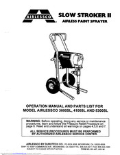 Airlessco slow stroker II 4100SL Operation Manual