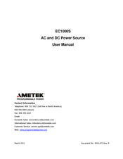 Ametek EC1000S User Manual