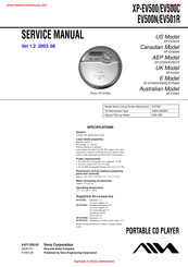 Sony XP-EV500 Service Manual