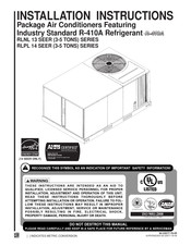 Energy Star RLNL 14 series Installation Instructions Manual