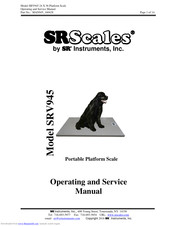 SRScales SRV945 Operating And Service Manual