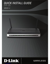 D-Link DIR-330 - Wireless G VPN Router Quick Install Manual