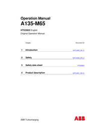 Abb A135-M65 Operation Manual
