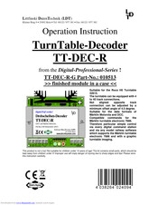 LDT TT-DEC-R Operation Instructions Manual