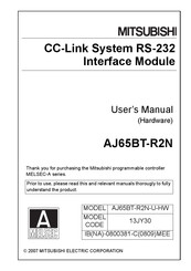 Mitsubishi AJ65BT-R2N-U-HW User Manual