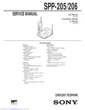 Sony SPP-205 Service Manual