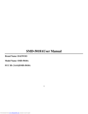 Daewoo SMD-5018a User Manual