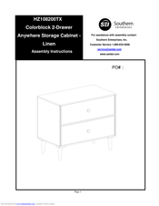 SEI HZ108200TX Assembly Instructions Manual