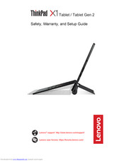 Lenovo ThinkPad X1 Gen 2 Safety, Warranty, And Setup Manual