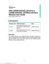 HPE JH180A User Manual
