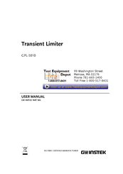 Test Equipment Depot GPL-5010 User Manual