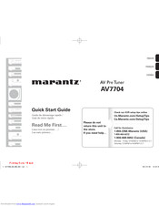 Marantz AV7704 Quick Start Manual