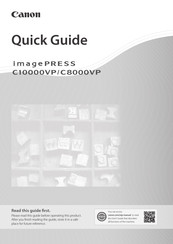 Canon imagePRESS C10000VP Quick Manual