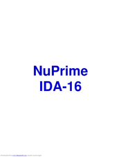 NuPrime IDA-16 User Manual