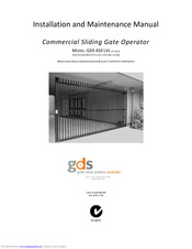 GDS GDS 450 LVL Installation And Maintenance Manual