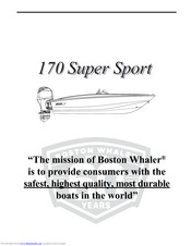 Boston Whaler 170 Super Sport 2018 Owner's Manual