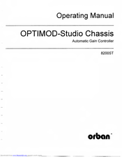 Orban OPTIMOD 8200ST Operating Manual