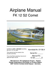 FK-Lightplanes FK 12 S2 Comet Manual