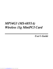 Msi MP54G3 User Manual